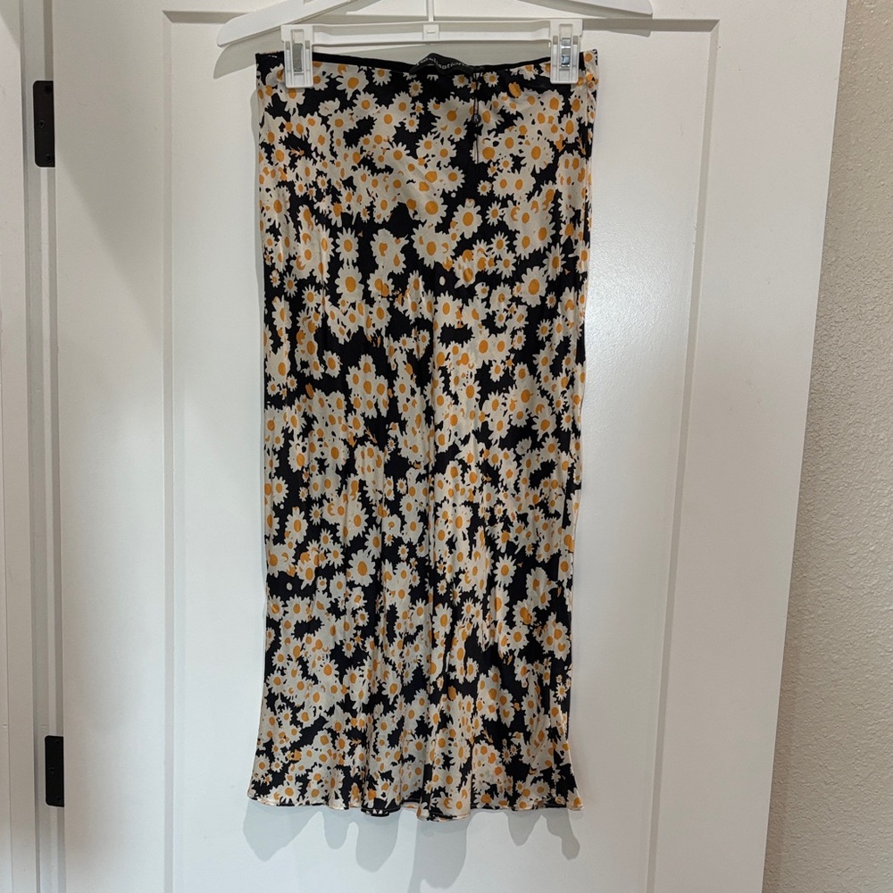 Floral Black and Yellow Women's Skirt